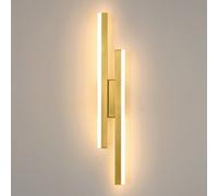Pheashine Gold Nordic Led Acrylic Wall Lamp, 40X9.5X4Cm With 3-Color Light 3000/4500/6500K