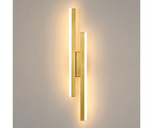Pheashine Gold Nordic Led Acrylic Wall Lamp, 40X9.5X4Cm With 3-Color Light 3000/4500/6500K