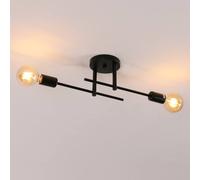 Pheashine Industrial Black Dual Head Ceiling Light E27 Pendant Fixture Pheashine Black