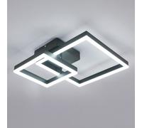 Pheashine Led Ceiling Light, 36W Modern Led Ceiling Lamp, Square Acrylic Chandelier For Living Room Kitchen Bedroom