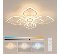 Pheashine Led Ceiling Light, Acrylic Ceiling Light, 110Cm, Dimmable Led Remote Control For Bedroom Hall Living Room