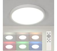 Pheashine Led Ceiling Light, Bathroom Ceiling Light, 30Cm, White Ip44 With Remote Control For Bathroom Kitchen Bedroom