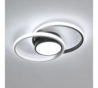 Pheashine Led Ceiling Light, Black Round Led Ceiling Light 6500K White,suitable For Living Room, Bedroom, Hallway,40Cm