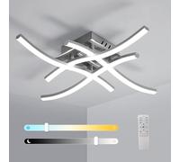 Pheashine LED Ceiling Light Dimmable 28W LED Bedroom Ceiling Lamp with Remote Control, 3000K - 6500K Modern Curved Ceiling Lighting Fixture for Living Room, Hallway, Study, Office