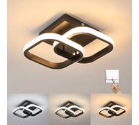 Pheashine Led Ceiling Light Modern Square Led Ceiling Lamp,3000K/4500K/6500K Fixture For Kitchen Bedrooms Hallway Office