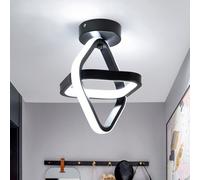 Pheashine Led Ceiling Light , Square Ceiling Light, 22W Black Aluminum 22Cm White Light For Living Room,bedroom, Hallway