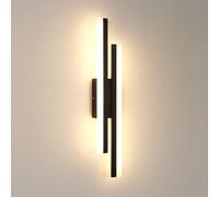 Pheashine Led Wall Light 48Cm,18W 3000K Warm White, Matte Black Acrylic, Bedroom Fixture