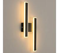 Pheashine Modern 2-Light LED Wall Lamp 32W 3000K Warm White in Black Pheashine Black