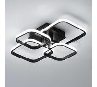 Pheashine Modern 60W LED Ceiling Light 6000K Black Pheashine Black