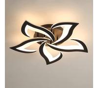 Pheashine Modern Acrylic LED Ceiling Light, 60W, Black, 3000K Warm White (60cm) in Black Pheashine Black