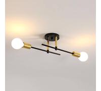 Pheashine Modern Black Ceiling Lamp E27 Chandelier with Light Bulb Pheashine Black