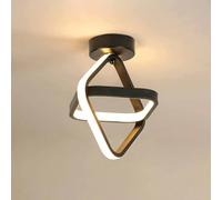 Pheashine Modern Black Square LED Ceiling Light, 24W 3000K Warm White, 22x25cm | Size: 22x25 cm Pheashine Black 22x25 cm