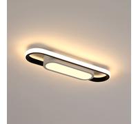 Pheashine Modern Black White LED Ceiling Light, 30W 3000K Oval Flush Mount, 40cm Pheashine Black