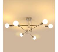 Pheashine Modern Ceiling Light Silver 71x32CM E27 No Light Source | Size: 71x32 cm Pheashine Silver 71x32 cm
