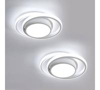 Pheashine Modern Ceiling Light White Round 32W 6500K Two-Pack Pheashine White