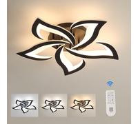 Pheashine Modern Dimmable Acrylic Ceiling Light, 40W, 58cm, Living Room, Bedroom in Black Pheashine Black