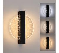 Pheashine Modern Dimmable Round Wall Lamp, 12W, Black, 3000K-6500K, 25cm in Black Pheashine Black