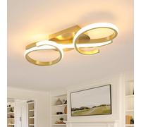 Pheashine Modern Gold LED Ceiling Light, 36W Nordic Aluminum Flush Mount, 42cm Pheashine Gold