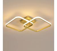 Pheashine Modern Gold Square LED Ceiling Light, 42W 3000K Cool White, 64cm Pheashine Gold