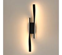 Pheashine Modern Indoor Led Wall Light, Simple Long Aluminium Fixture, For Bedroom Living Room Corridor Stairs Black