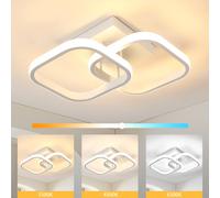 Pheashine Modern LED Ceiling Light 18W Double Square Cross Design in White Pheashine White