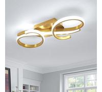 Pheashine Modern Led Ceiling Light 36W 6500K Cool White Creative Gold
