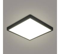 Pheashine Modern LED Ceiling Light 4500K Waterproof IP54 Square 22cm Black Pheashine Black