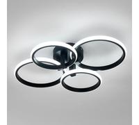 Pheashine Modern Led Ceiling Light, 48W Round Geometry Ceiling Lamp,6500K Cool White For Bedroom, Kitchen, Dining Room