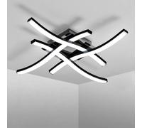Pheashine Modern LED Ceiling Light 6500K Cool White Curved Design in Black Pheashine Black