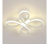 Pheashine Modern Led Ceiling Light, Acrylic Lamp With Flower Design Semi Flush Mount Chandelier 4500K Neutral Light