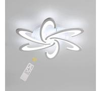 Pheashine Modern LED Ceiling Light Dimmable 6 Lights Flush Mount White Pheashine White