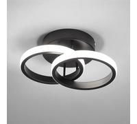 Pheashine Modern LED ceiling light, white light 6500K, round 25cm Indoor Use in Black Pheashine Black