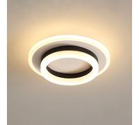 Pheashine Modern LED Round Ceiling Light White+Black 3000K 24W Indoor 20cm in White Pheashine White