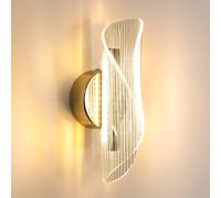 Pheashine Modern LED Wall Lamp 12W Gold Adjustable Brightness Pheashine Gold