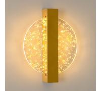 Pheashine Modern Led Wall Lampe, 12W Round Wall Lights Indoor, 3000K ,staircase, Corridor, Living Room, Bedroom,(Gold)
