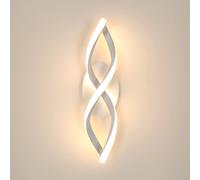 Pheashine Modern LED Wall Light, 16W, White, 3000K Warm White, Living Room Indoor in White Pheashine White