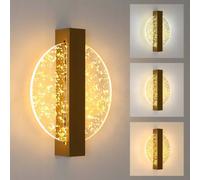 Pheashine Modern Luxury Gold Foil Acrylic Wall Sconce 12W 3-Color 3000-6500K Pheashine Gold