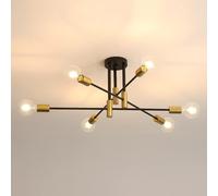Pheashine Modern Retro ceiling light, E27 light source not included, 71cm long in Black Pheashine Black