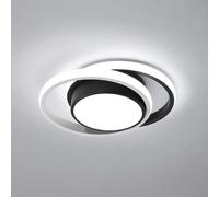 Pheashine Modern Round Led Ceiling Light,32W 2350Lm Black Cool White 6500K For Bedroom, Living Room Or Corridor