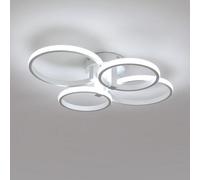 Pheashine Modern Round Led Ceiling Light,48W 5400Lm White Aluminum 6500K Cool White For Living Room Or Kitchen