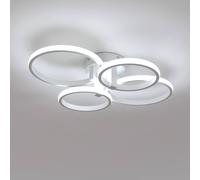 Pheashine Modern Round LED Ceiling Light, 48W, 6500K Cold White Indoor Lighting Pheashine White