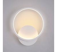 Pheashine Modern Round Wall Lamp White LED 12W 3000K Warm Light Pheashine White