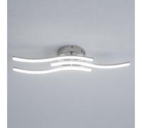 Pheashine Modern Silver 3-Wave LED Ceiling Light 18W 6500K 52cm Cool White Pheashine White