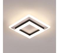 Pheashine Modern Square Led Ceiling Light 24W 4500K Neutral White Acrylic White And Black