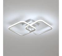 Pheashine Modern Square Led Ceiling Light,42W Dia 59Cm White Acrylic 6500K For Kitchen, Living Room Or Office