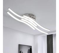 Pheashine Modern Wave-shaped LED Ceiling Light, 24W, 6000K White Light, Indoor Pheashine White