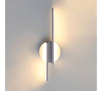 Pheashine Modern White LED Wall Sconce, 16W 3000K Modern Linear Wall Light, 44cm Pheashine White