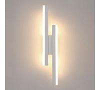 Pheashine Nordic Minimalist Led Wall Lamp, 3Cct Selectable Via Wall Switch, For Hallway Bedroom Mirror Lighting White, 40Cm