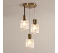 Pheashine Pendant Light , Modern Pendant Light ,transparent Glass Shades,e27,holdersfor Living Rooms, Bedrooms,(No Bulb)