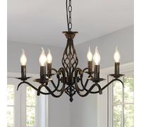 Pheashine Retro Industrial Chandelier With Adjustable Chain in Black Pheashine Black